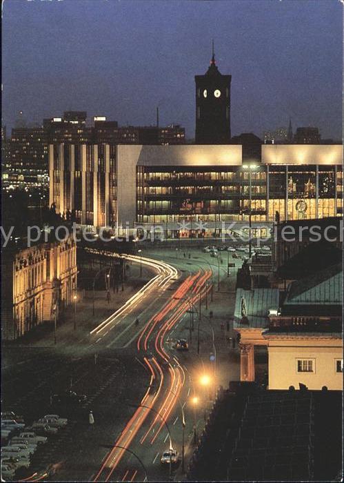 BERLIN CITY Palast der Republik und Rotes Rathaus bei Nacht