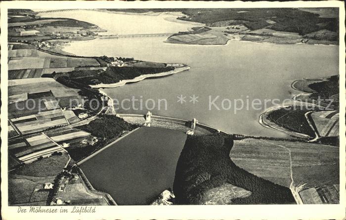 Moehnesee Talsperre Fliegeraufnahme