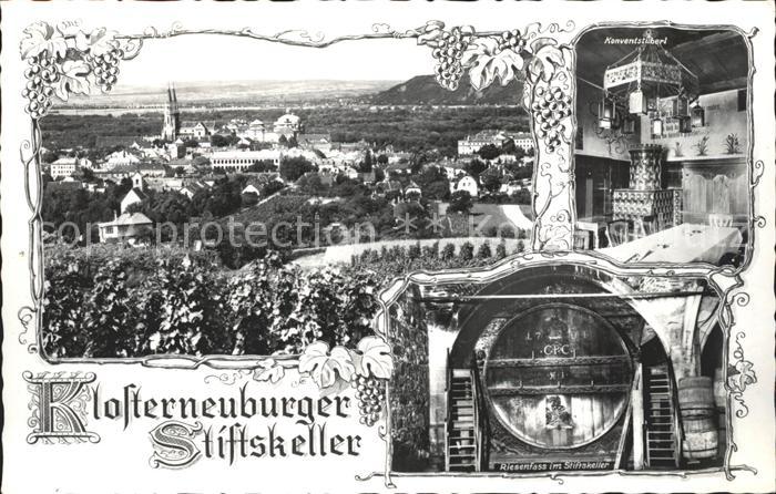 Klosterneuburg Panorama Stiftskeller Konventsstueberl Riesenfass