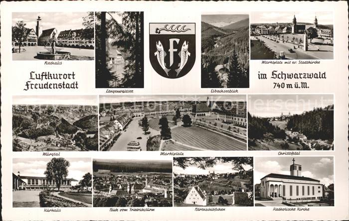 FREUDENSTADT BW Rathaus Langenwaldsee uebachseeblick Marktplatz Murgtal Christof