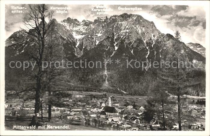 Mittenwald Karwendel Tirol Totalansicht