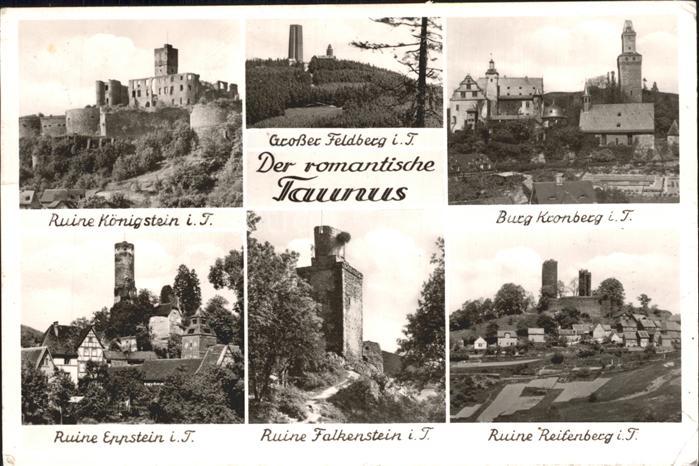Grosser Feldberg Taunus Ruine Koenigstein Burg Kronberg Ruine Eppstein Ruine Fal