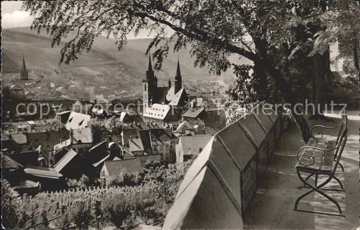 Bingen Rhein Blick von Burg Klopp auf die Stadt