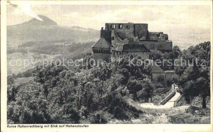Hohenrechberg Ruine Hohenrechberg mit Blick auf Hohenstaufen