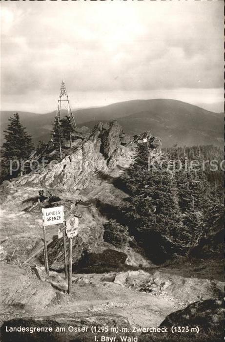 Lam Oberpfalz Landesgrenze am Osser mit Zwercheck