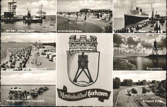 Cuxhaven Nordseebad Alte Liebe Strandhaus Strandbad Hanseatic Dampfer Wattenfahr