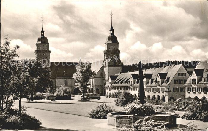 FREUDENSTADT BW Marktplatz Stadtkirche Brunnen