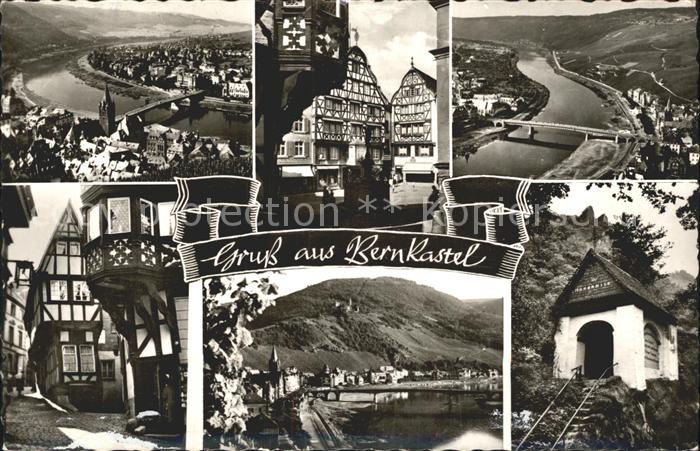 BERNKASTEL-KUES Berncastel Rheinland-Pfalz Panorama Mosel Fachwerkhaeuser Erker
