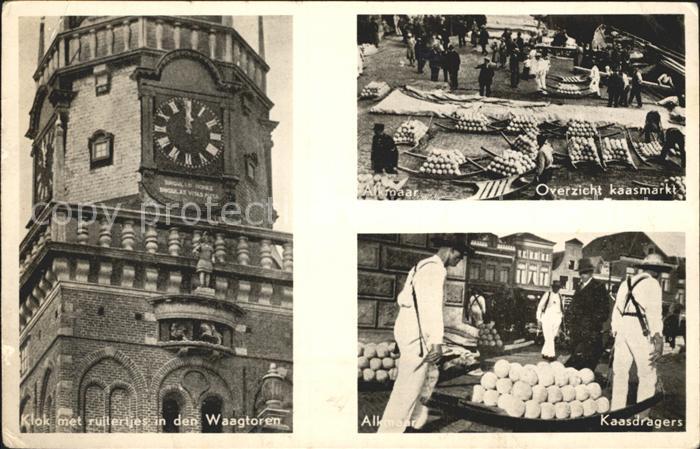 Alkmaar Klok Waagtoren Kaasmarkt Kaasdragers