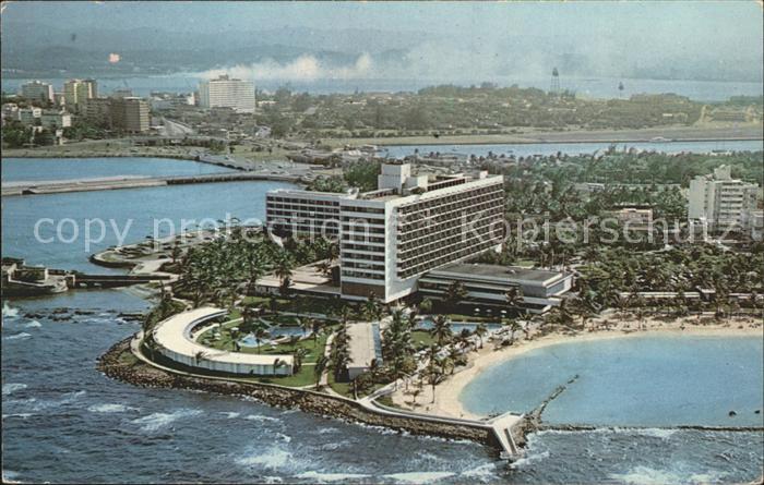 San Juan Puerto Rico Caribe Hilton Hotel aerial view