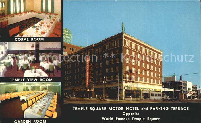 Salt Lake City Temple Square Motor Hotel Restaurant Parking Terrace