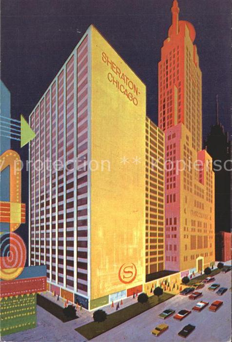 Chicago Illinois Sheraton Chicago Hotel Illustration