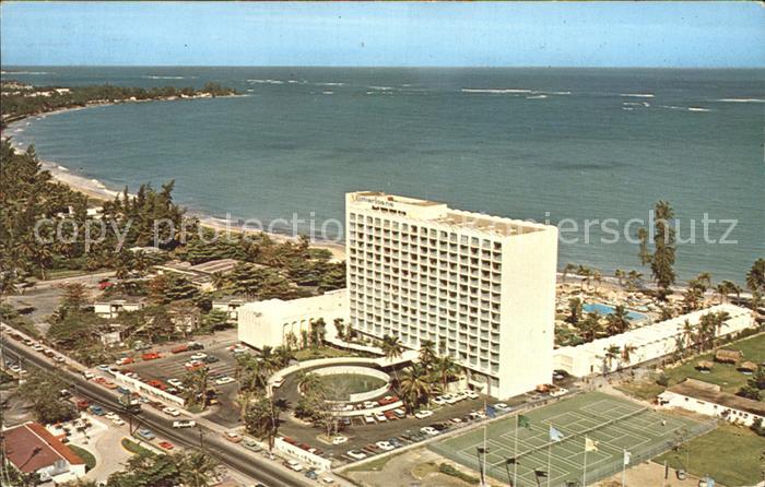 San Juan Puerto Rico Americana Hotel Tennis Beach aerial vie