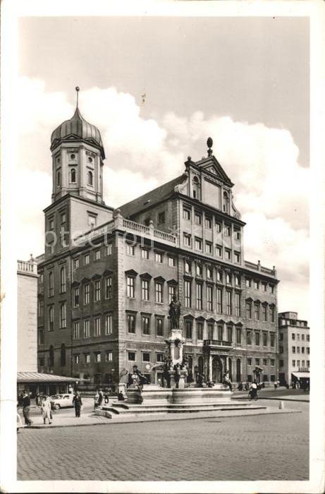 Augsburg Rathaus und Augustusbrunnen