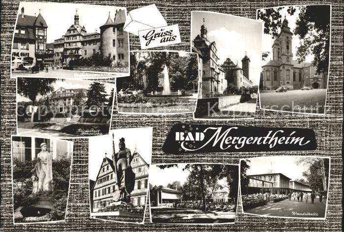 Bad Mergentheim Schloss Kirche Springbrunnen Kuranstalt Hohenlohe Schaefer Gehri