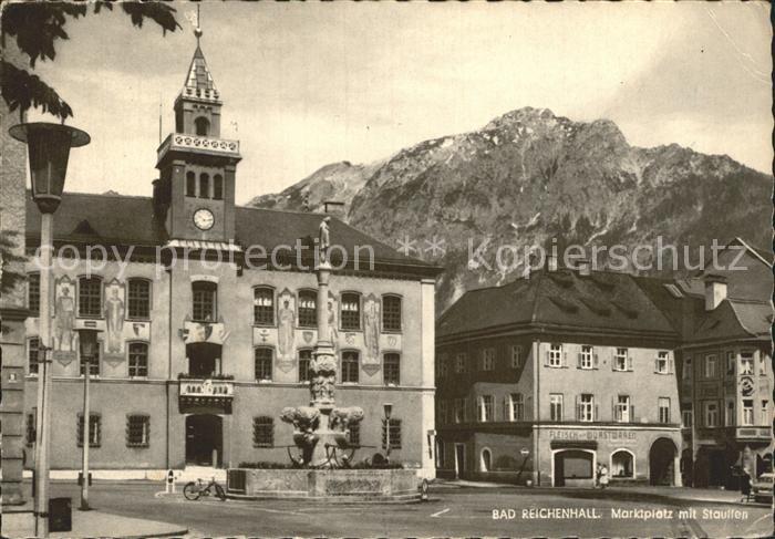 Bad Reichenhall Marktplatz Brunnen Staufen Chiemgauer Alpen