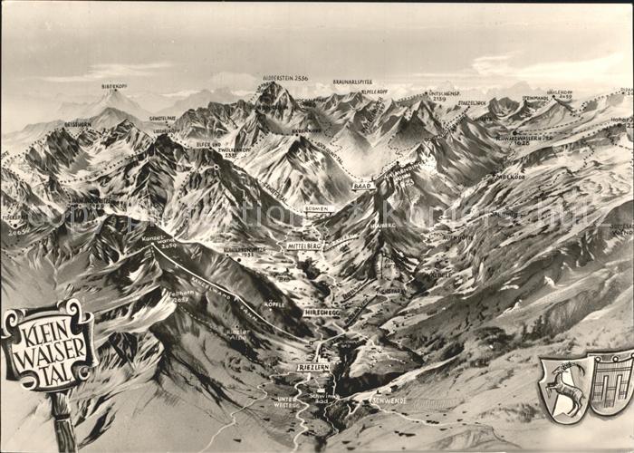 Riezlern Kleinwalsertal Vorarlberg Alpenpanorama aus der Vogelschau