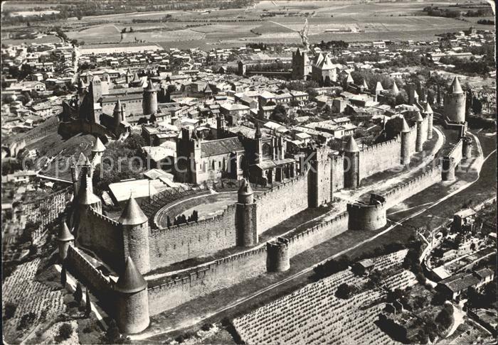 Carcassonne La Cite vue aerienne
