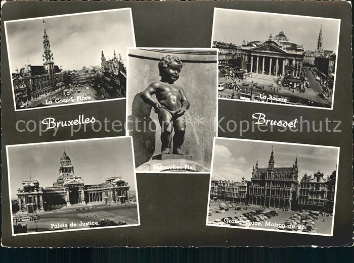 Bruxelles Bruessel Grande Place Maison du Roi Bourse Palais de Justice Manneken