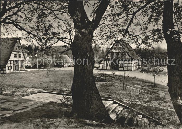 Bad Melle Osnabrueck Blick vom Ehrenmal auf Museumsdorf