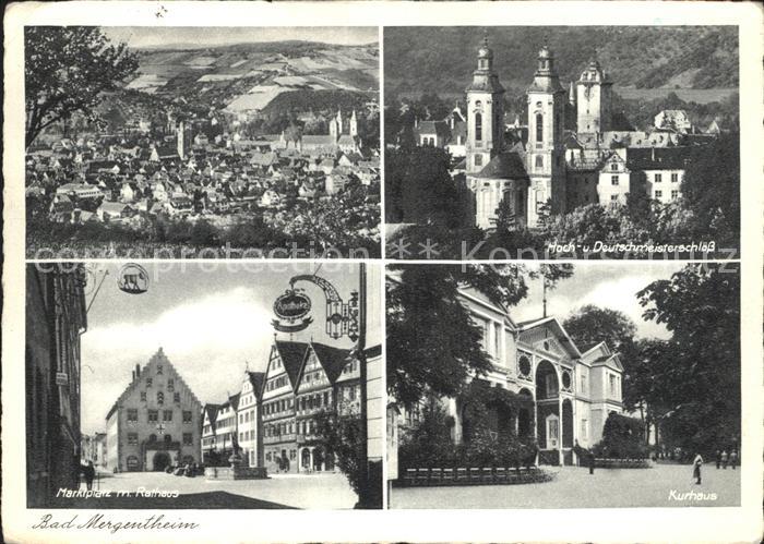 Bad Mergentheim Gesamtansicht Schloss Kurhaus Marktplatz Rathaus