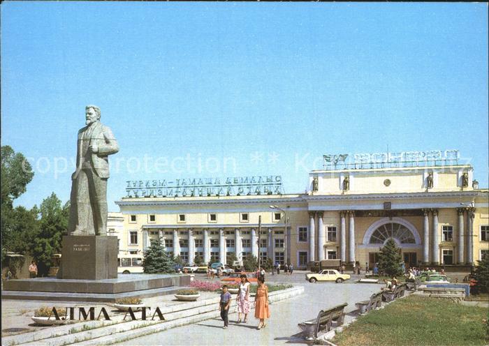 Alma-Ata Almaty Railway station Alma Ata II Monument Statue