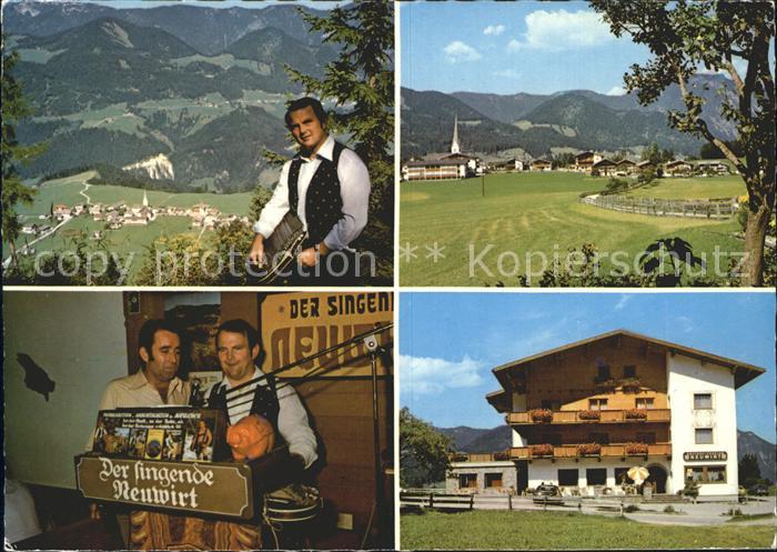 Brandenberg Tirol Gasthof Pension Neuwirt Musikant Alpenpanorama