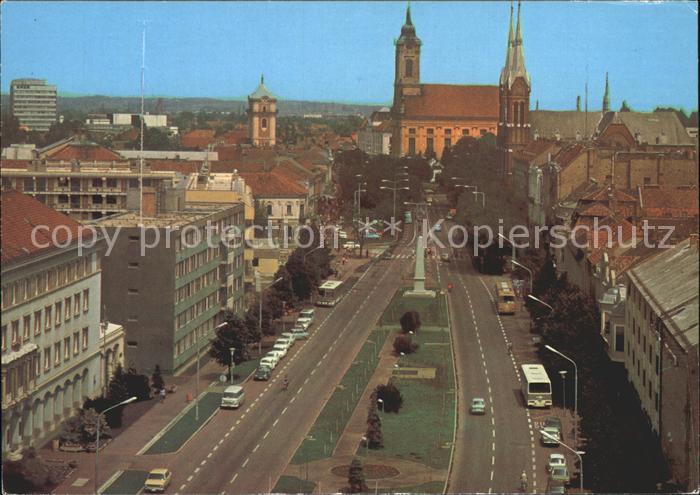 Bekescsaba Latkep Strassenpartie Innenstadt Kirche