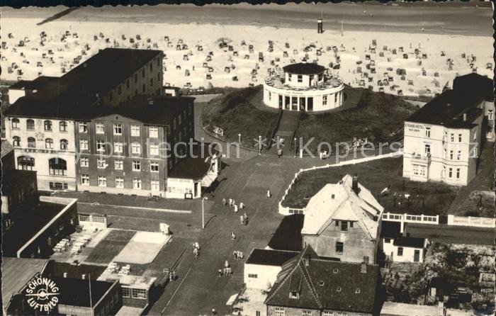 Wangerooge Nordseebad Fliegeraufnahme mit Stran