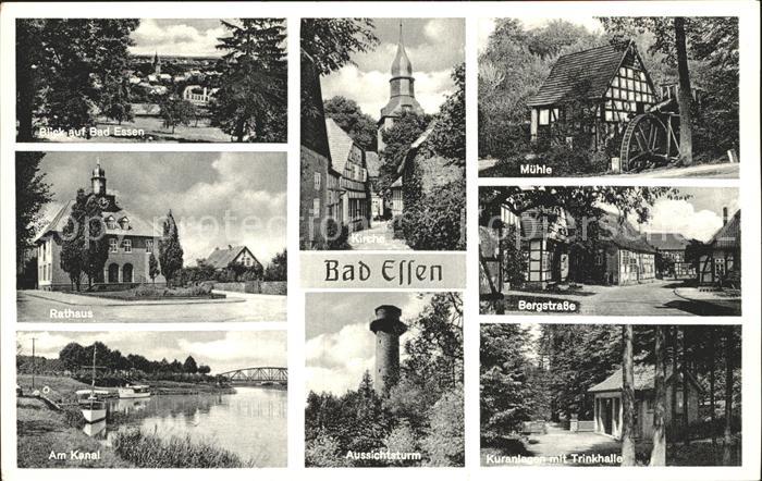 Bad Essen Muehle Bergstrasse Trinkhalle Aussichtsturm Kanal