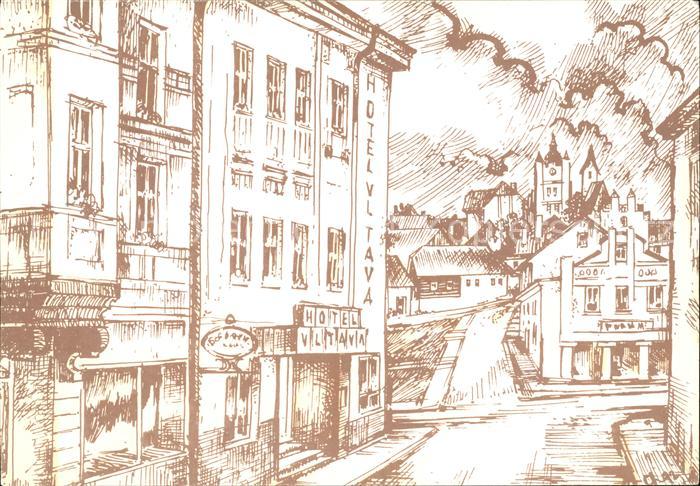 Vimperk Kuenstlerkarte Hotel Vltava