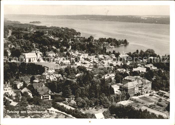 Tutzing Fliegeraufnahme mit Starnberger See