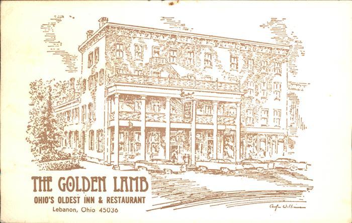 Lebanon Ohio The Golden Lamb Restaurant Kuenstlerkarte