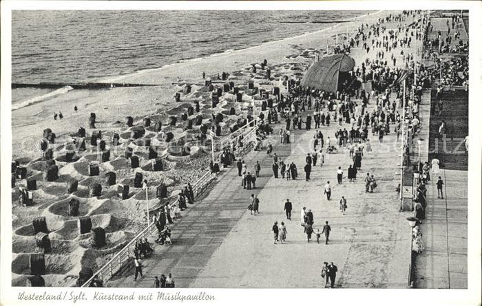 Westerland Sylt Kurstrand mit Musikpavillon