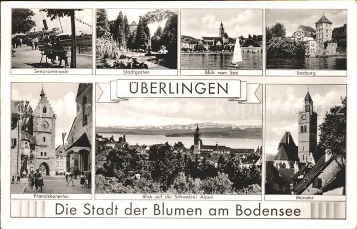 ueberlingen Bodensee Seepromenade Stadtgarten Seeburg Franziskanertor  Panorama