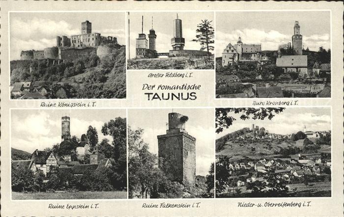 Taunus Region Ruine Koenigstein Gr Feldberg Burg Kronberg Ruine Eppstein Ruine F
