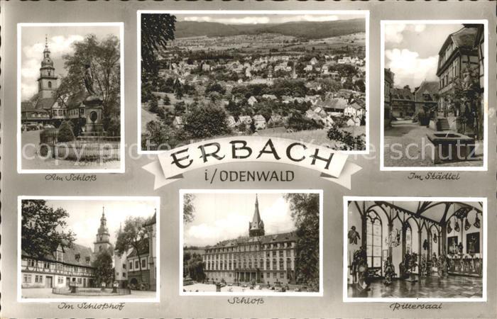 Erbach Odenwald Schloss Gesamtansicht Im Staedtel Schlosshof Rittersaal