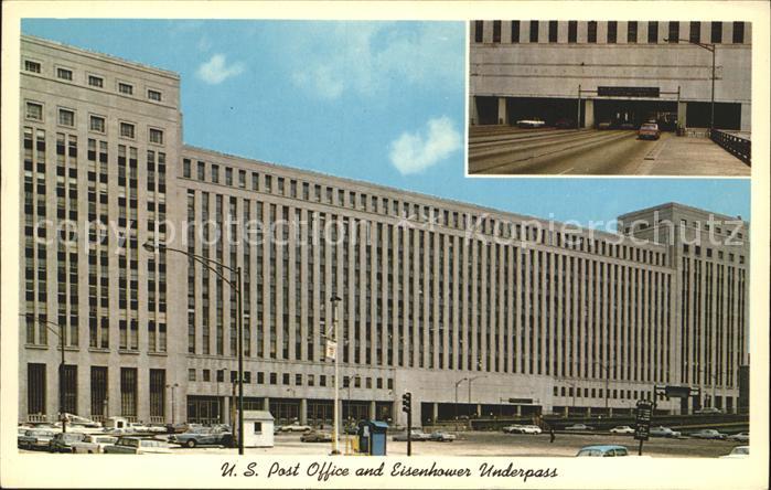 Chicago Illinois US Post Office and Eisenhower Underpass