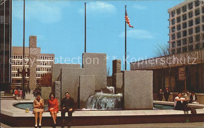 Hartford Connecticut Showing on of the beautiful fountain in Constitution Plaza