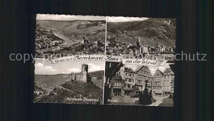 BERNKASTEL-KUES Berncastel Rheinland-Pfalz Total Burgruine Landshut Markt