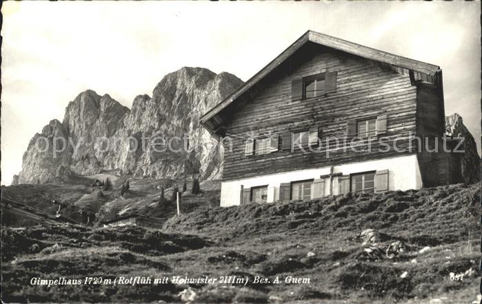 Tannheim Tirol Gimpelhaus mit Rotflueh und Hohwisler