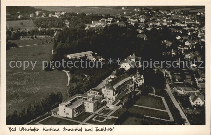 Bad Woerishofen Fliegeraufnahme Kurhaus Sonnenhof und Parkhotel
