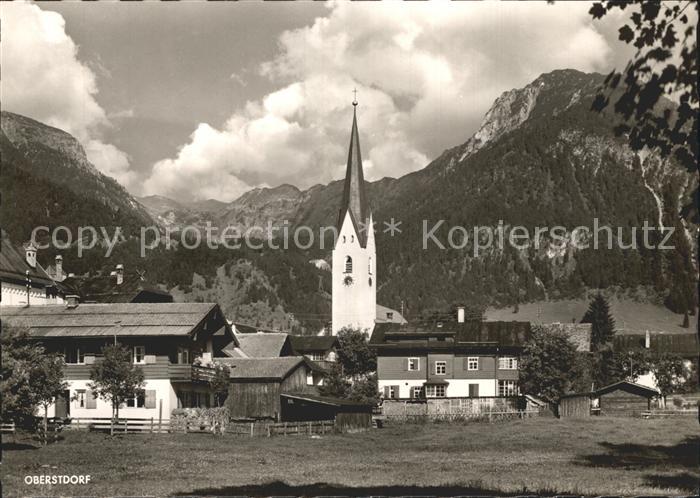 Oberstdorf Teilansicht mit Kirche