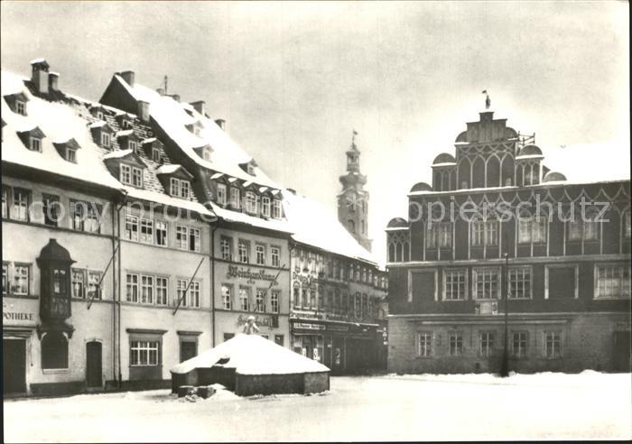 Weimar Thueringen Marktplatz im Winter