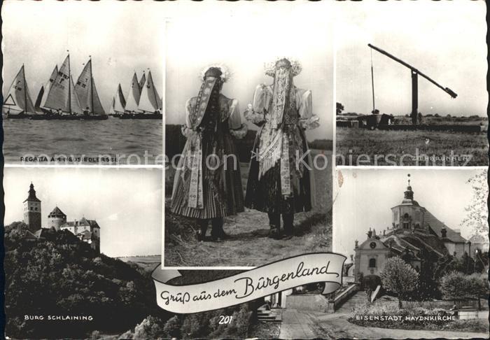 Burgenland Oesterreich Neusiedlersee Segelregatta Trachten Ziehbrunnen Burg Schl