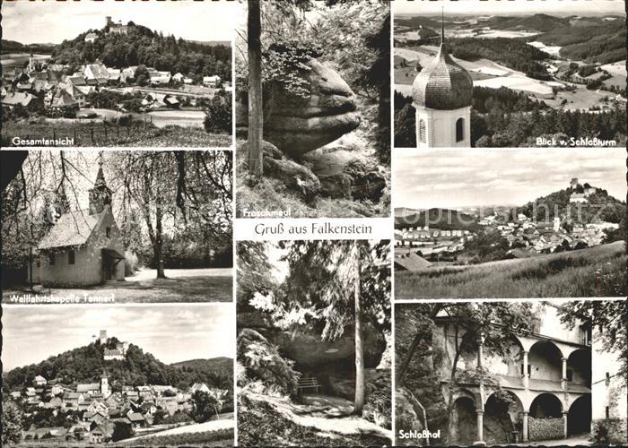 Falkenstein Vogtland Gesamt Froschmaul Blick vom Schlossturm Wallfahrtskapelle T