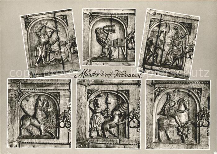 Muenster Westfalen Friedenssaal Holzschnitzwerk