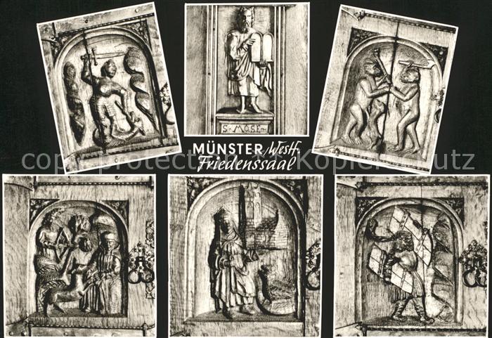 Muenster Westfalen Friedenssaal Holzschnitzwerk