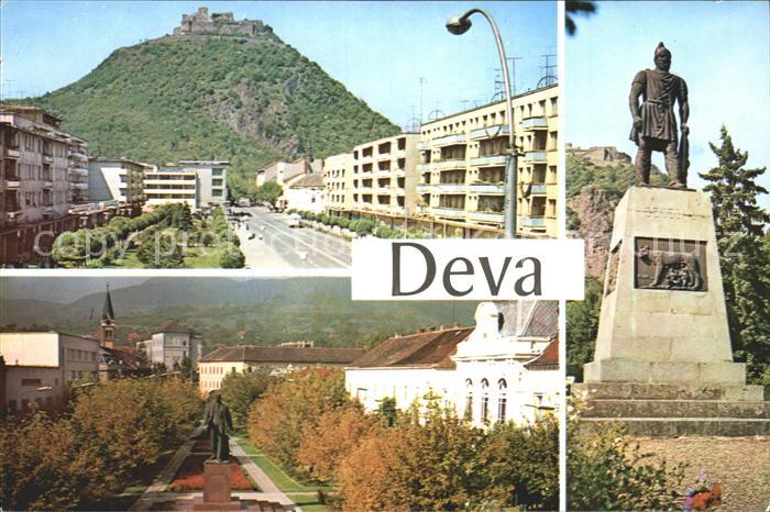 Deva Schloss Strassenpartie Kirche Denkmal