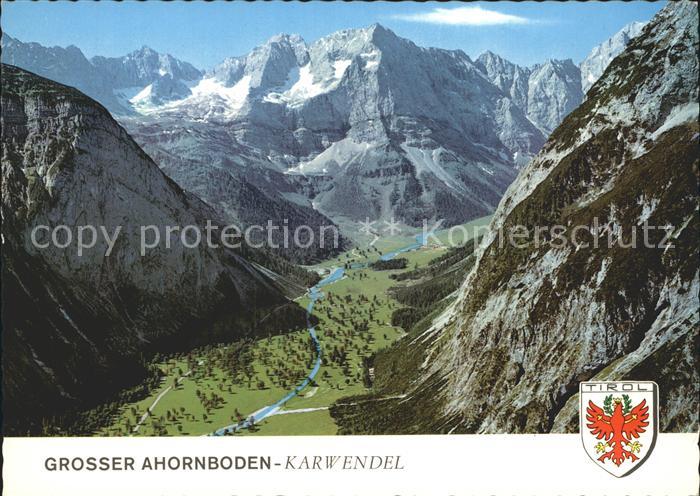 Ahornboden Karwendelgebirge mit Eiskarl und Spritzkarspitze Fliegeraufnahme